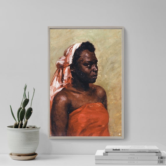 Ilya Repin Lady In Red 1897 Classic Painting Photo Poster Print Art Gift Home Wall Decor Black History Blm Person Of Colour Portrait