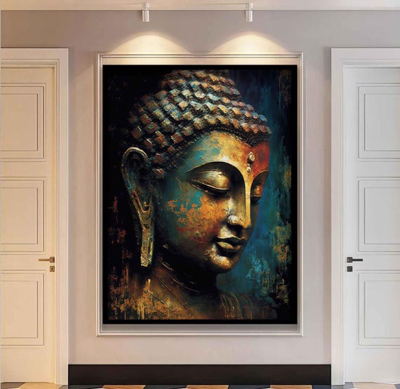 Antique Buddha Portrait Modern Design Print Buddha Statue Buddha Statue Painting Wall Decoration Ready To Hang Framed Painting