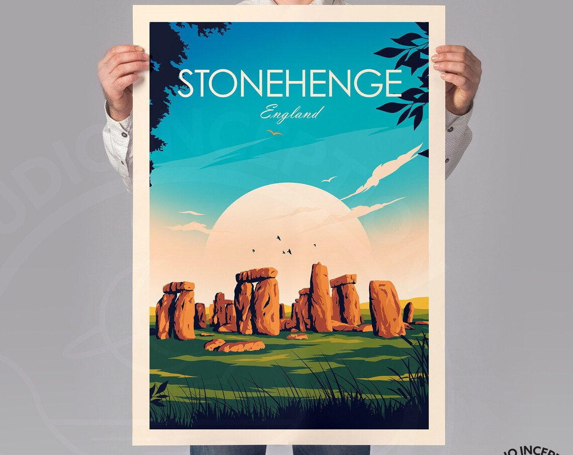 Stonehenge England Travel Poster Art Print - Image 2