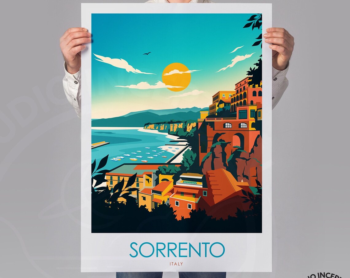 Sorrento Italy Travel Poster, Europe Wall Art - Image 2