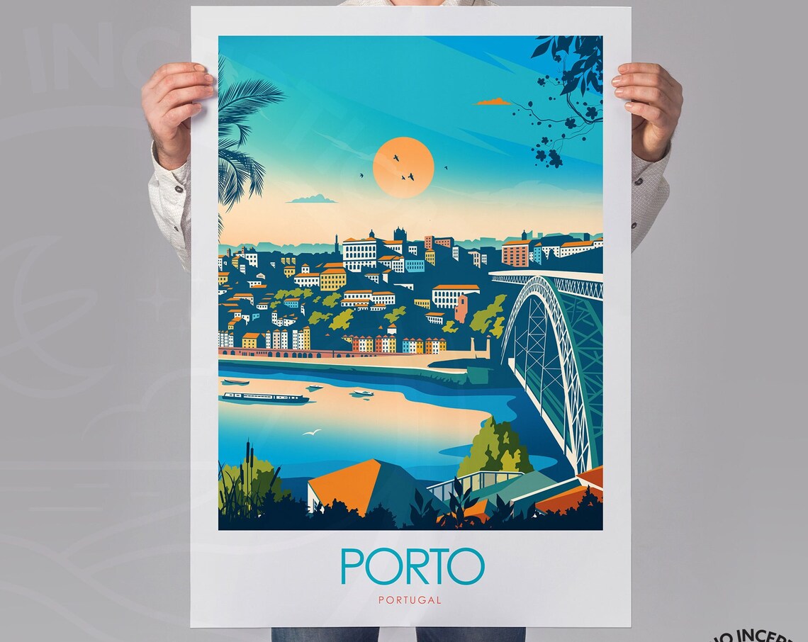 Porto Portugal Travel Poster, Europe Art Print - Image 2
