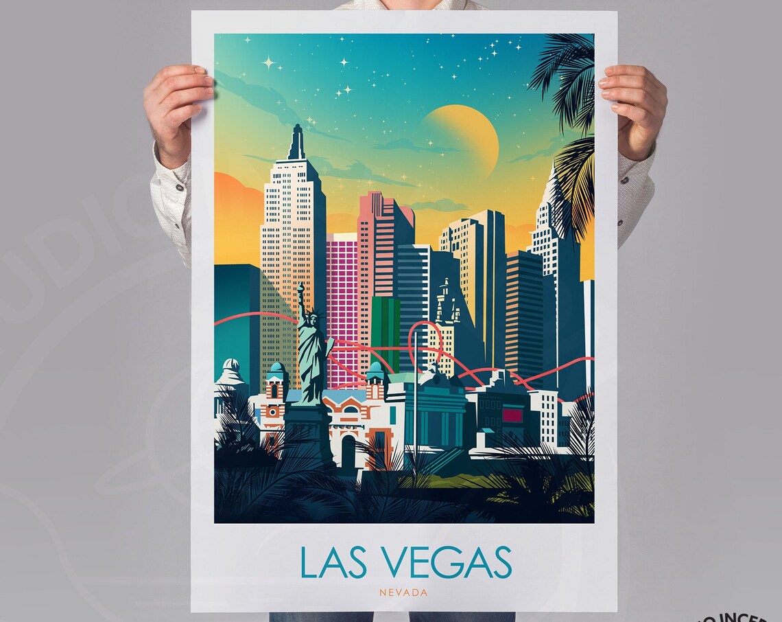 Las Vegas Nevada Travel Poster, Wall Art Print - Image 2