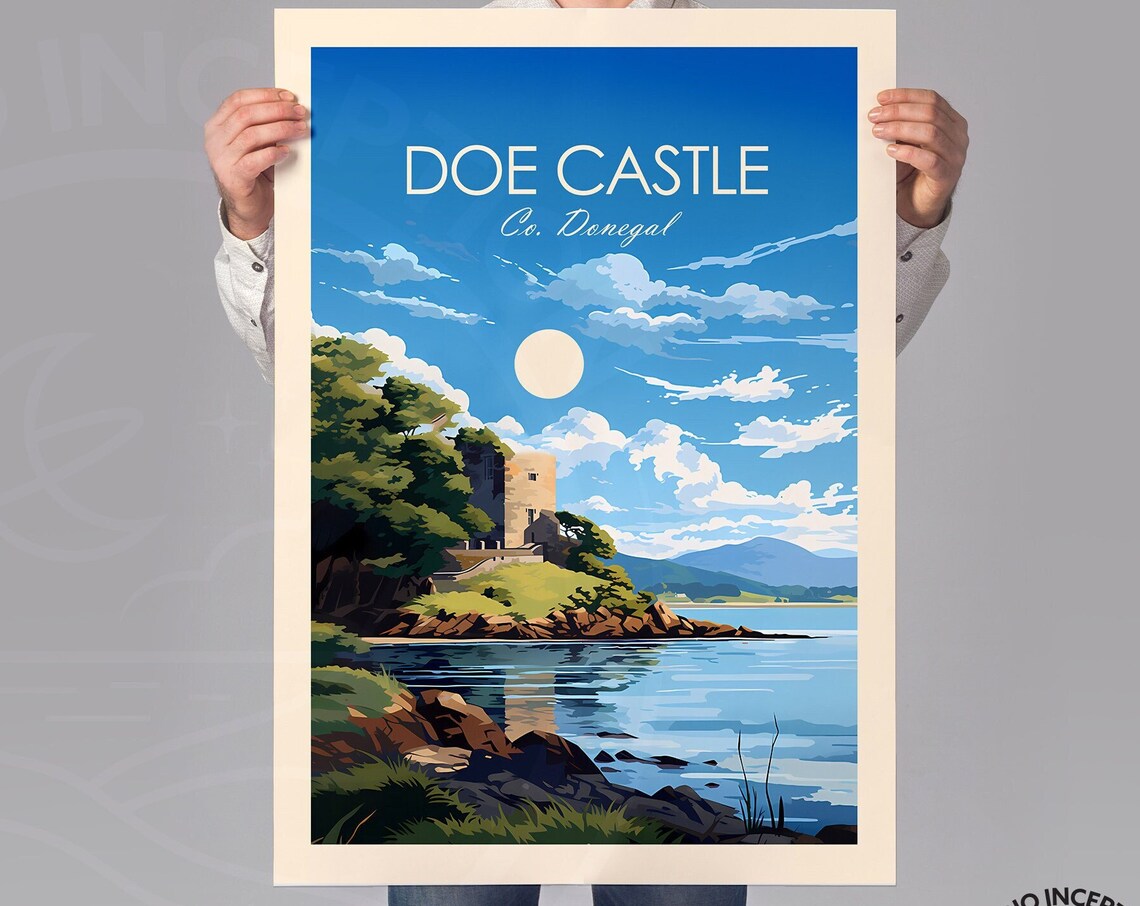 Doe Castle County Donegal Ireland Lakeshore Tower House Poster - Image 3