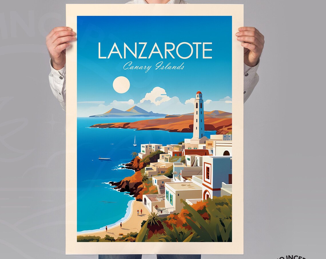 Lanzarote Traditional Print Travel Poster - Image 2