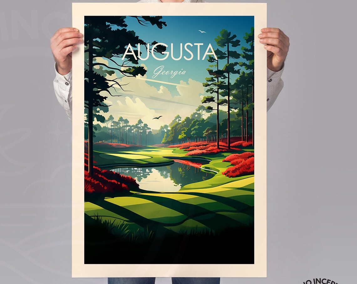 Augusta National Golf Club Travel Poster, Georgia - Image 2