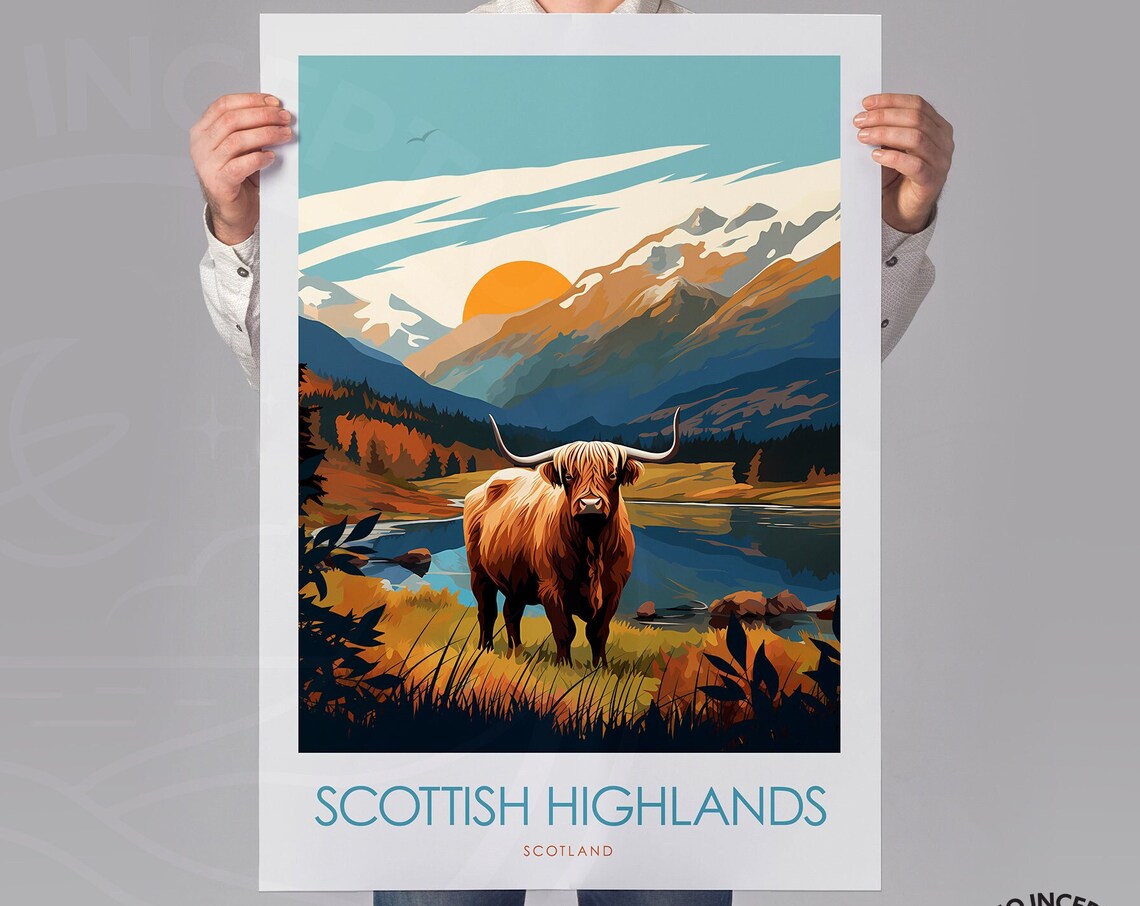 Scottish Highlands Travel Poster, The Highlands - Image 2