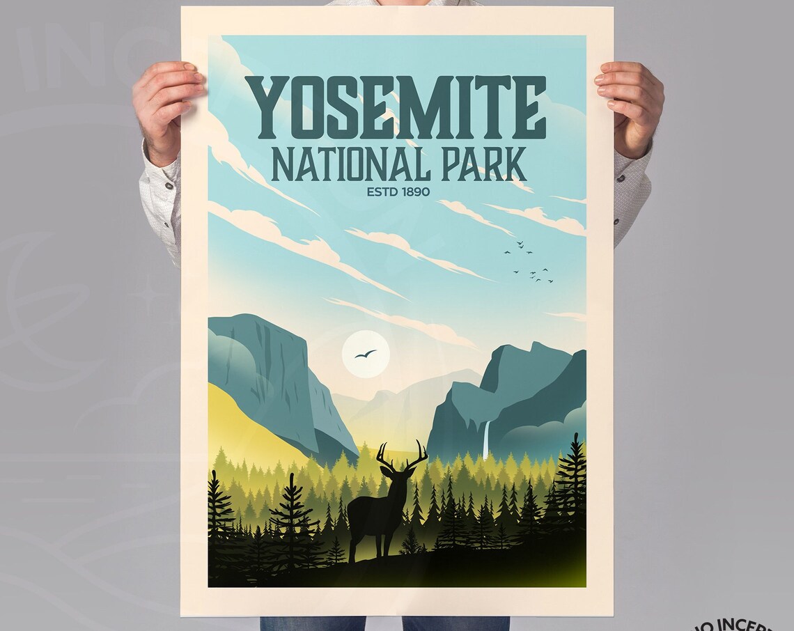 Yosemite National Park Established 1890 Art Print - Image 3
