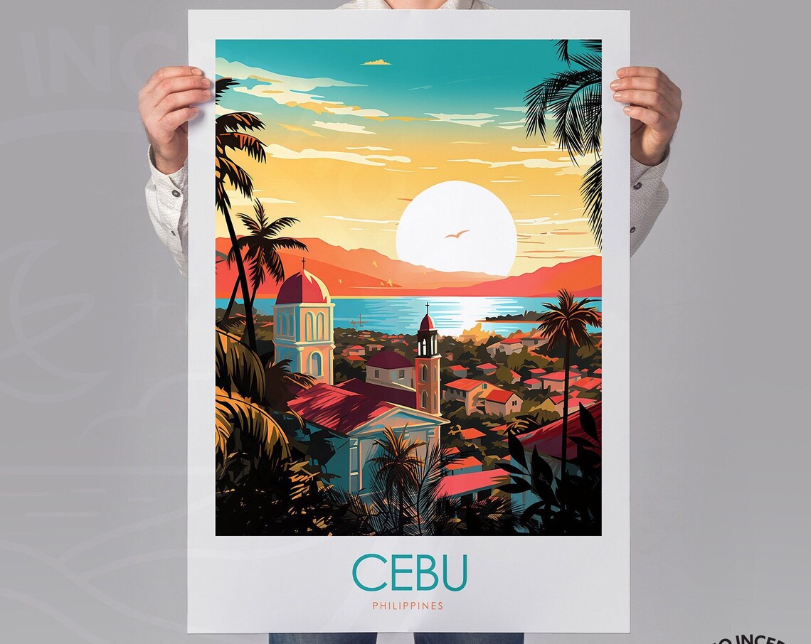 Cebu Philippines Travel Poster, Asia Wall Decor - Image 3