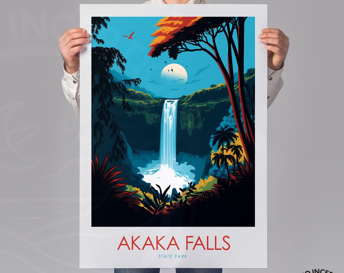 Akaka Falls Travel Poster, Nature Wall Art Print - Image 2