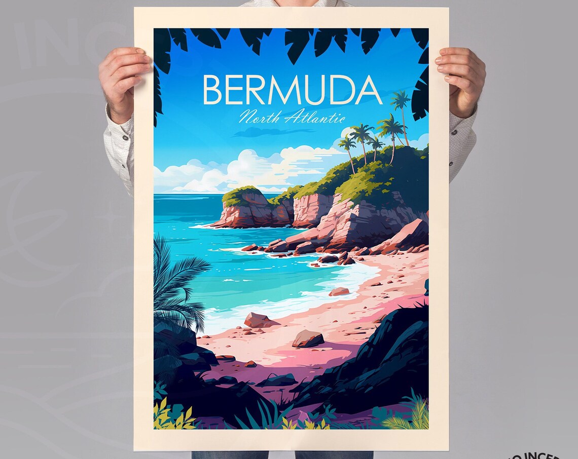 Bermuda Traditional Travel Print, Custom Travel Poster - Image 3
