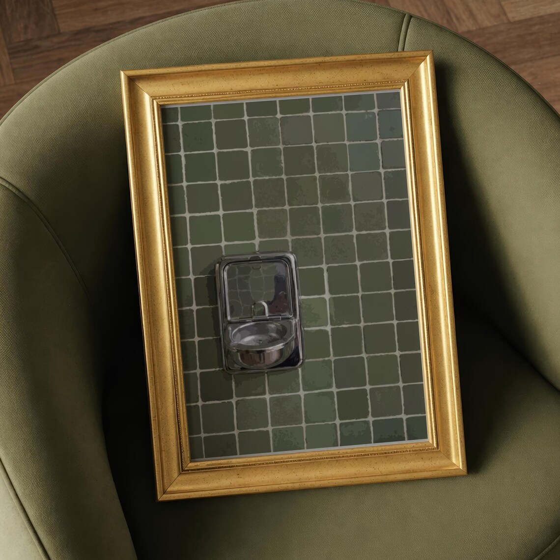 Y2K Luxury Bathroom Wall Art, Retro Ashtray