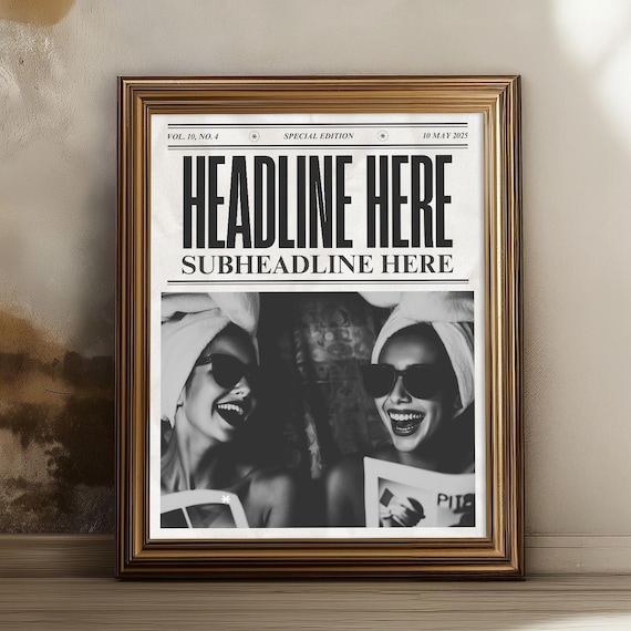 Personalized Headline Custom Newspaper Special Edition Gift Poster