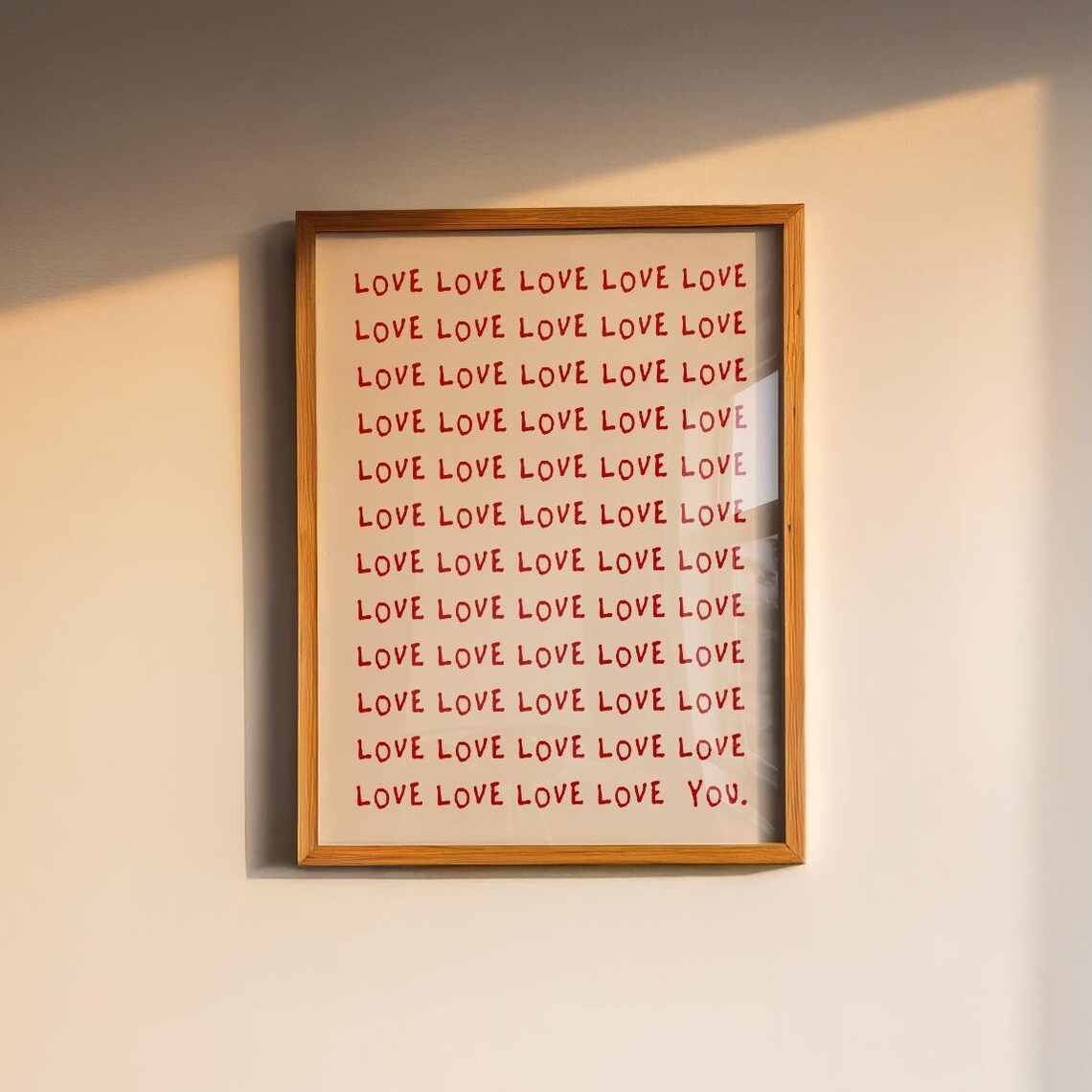 Love You, Unique Gift For Him Anniversary Poster