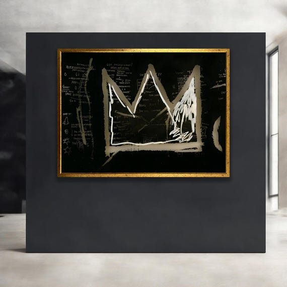 Abstract Crown Graffiti Art Print Modern Canvas Wall Decor
