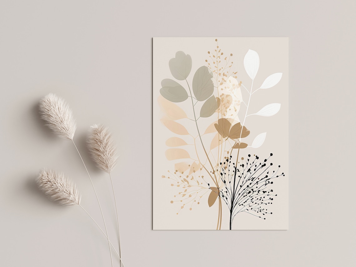 Abstract Branches Minimalist Boho Art Print