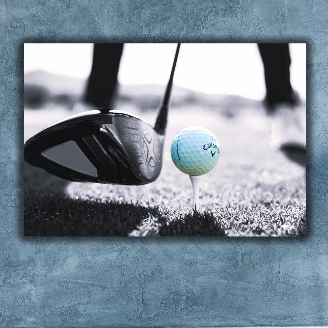 Callaway Golf Ball On Tee Driver Swing Dramatic Sports Photo Poster