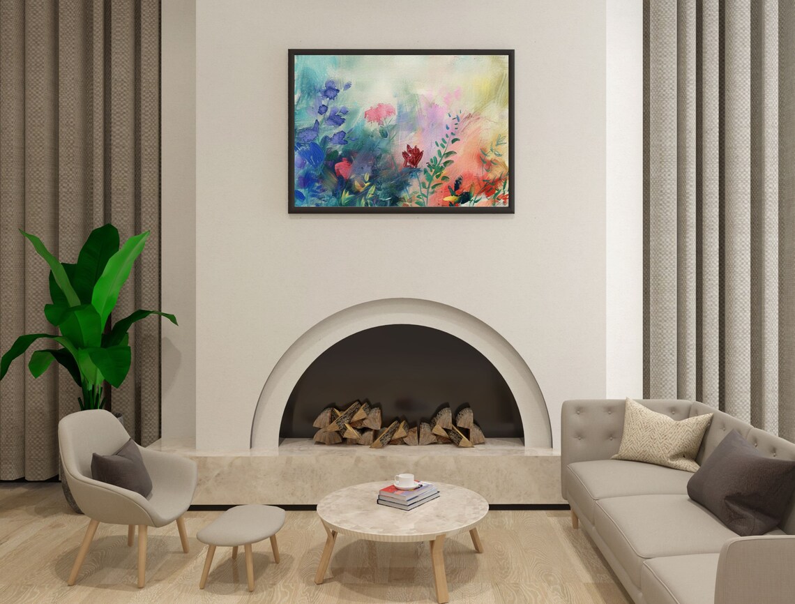 Abstract Fauvist Floral Landscape Painting Bold Color Field Art Poster - Image 4