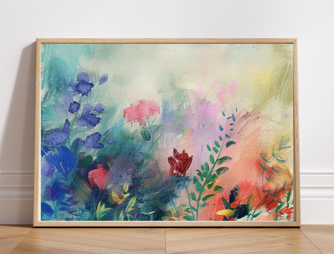 Abstract Fauvist Floral Landscape Painting Bold Color Field Art Poster - Image 8