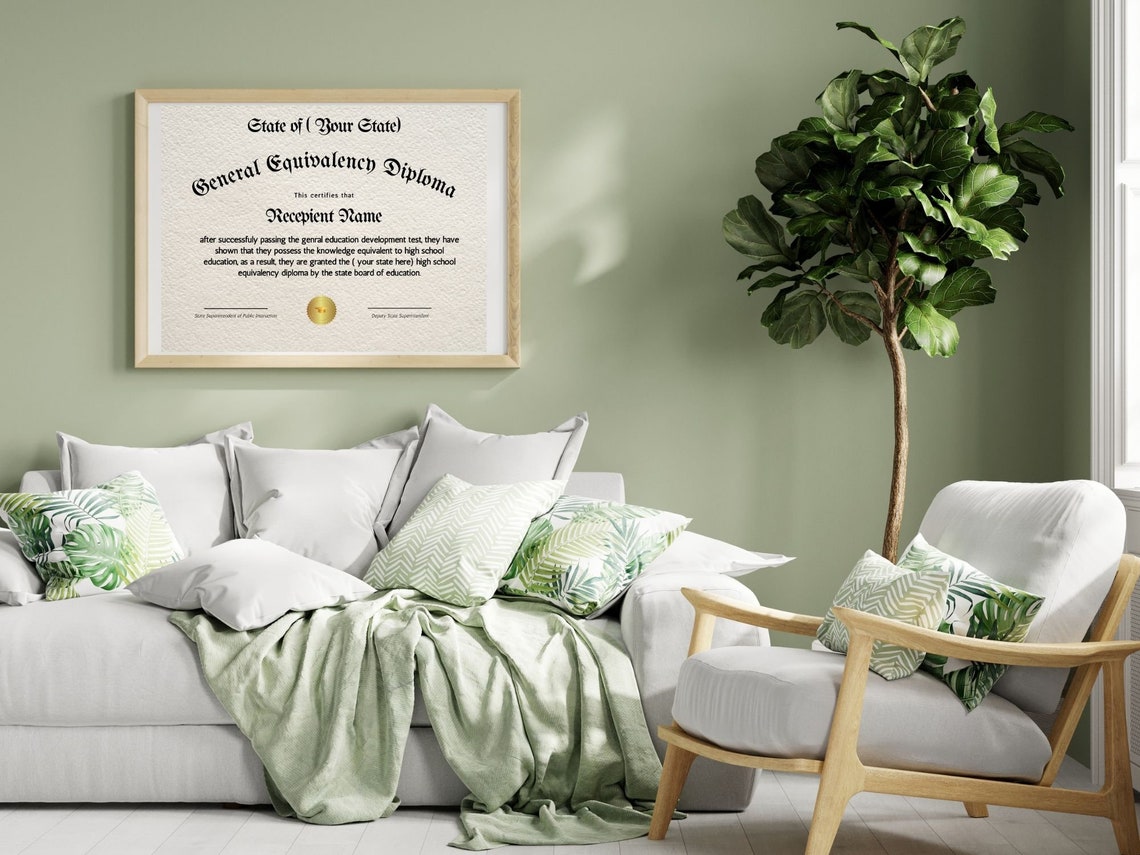 Editable GED Diploma Certificate Canva Template Digital Download Print - Image 6