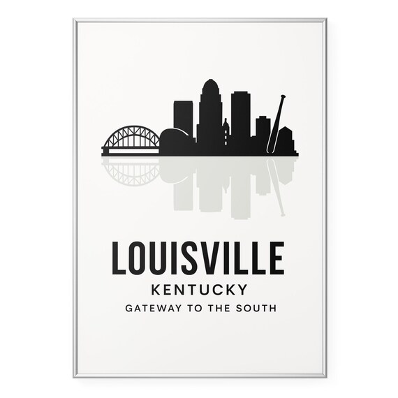 Louisville Kentucky Gateway To The South Skyline Silhouette Poster