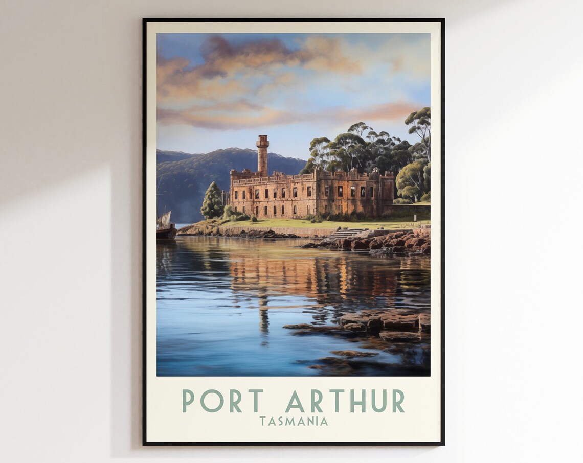 Port Arthur Tasmania Historic Waterfront Ruins Travel Poster