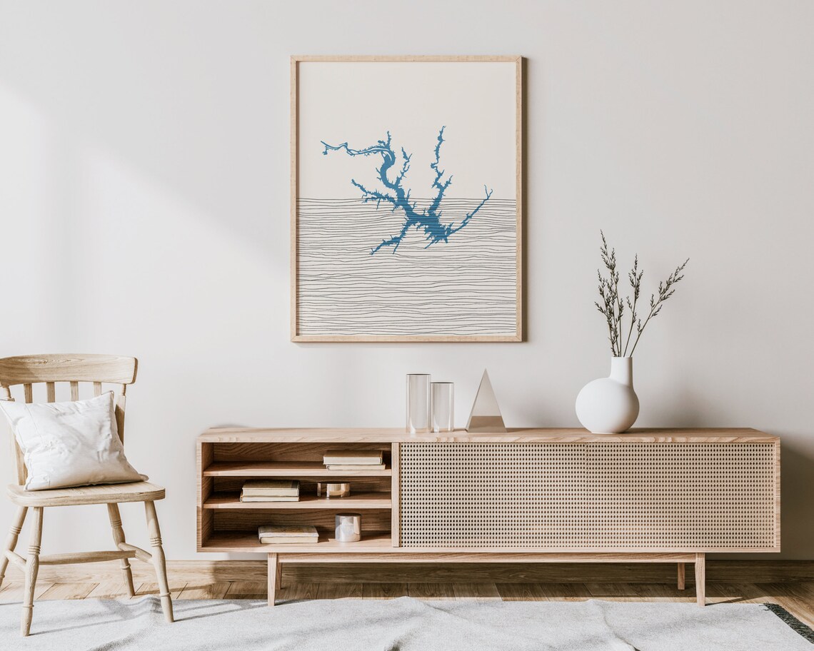 High Rock Lake Boho Art Print, North Carolina Decor