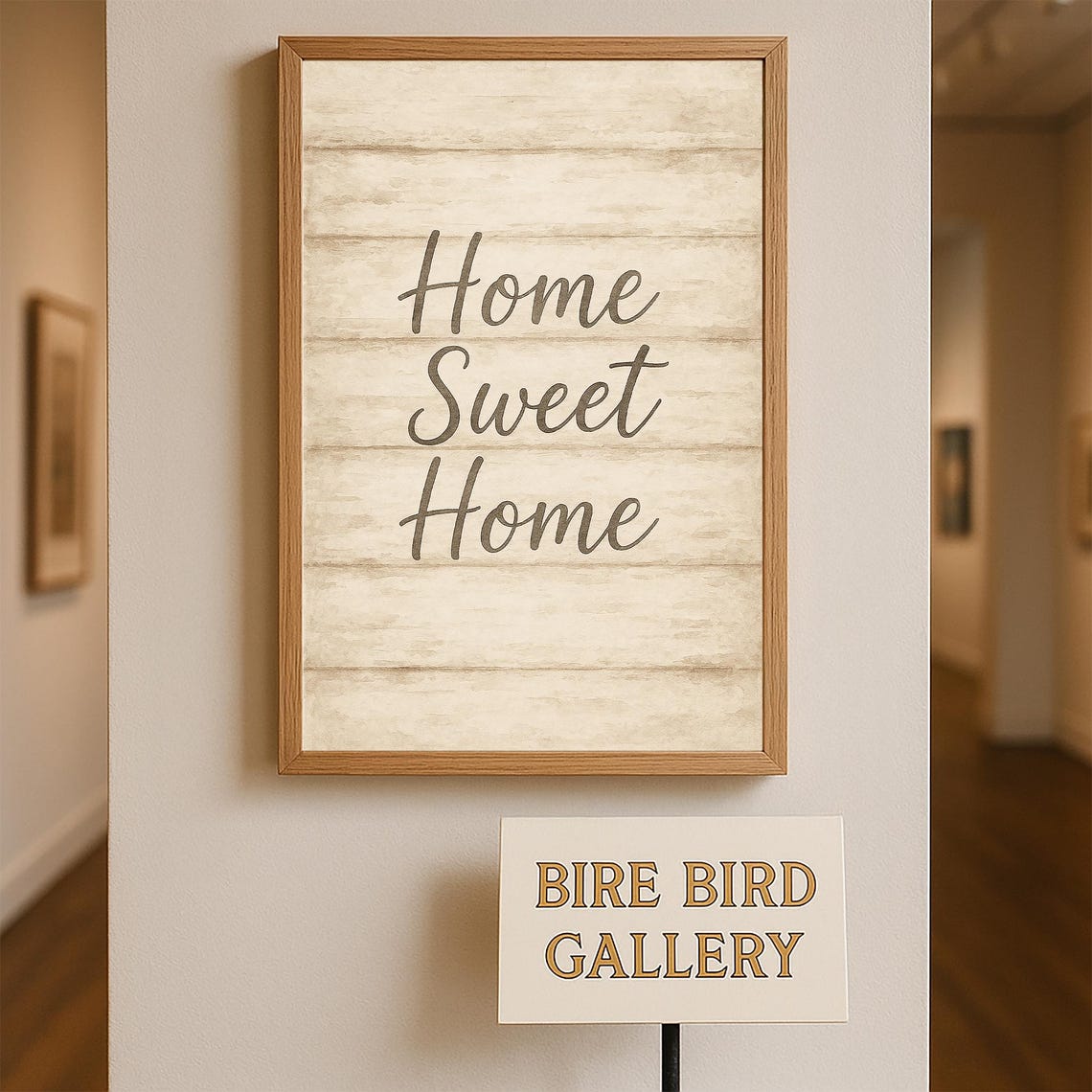Home Sweet Home Rustic Whitewashed Wood Farmhouse Script Poster