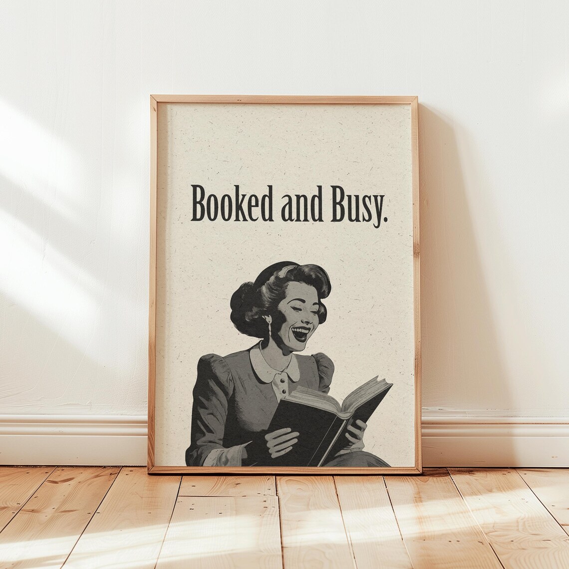 Booked And Busy Retro Illustration, Vintage Poster - Image 6