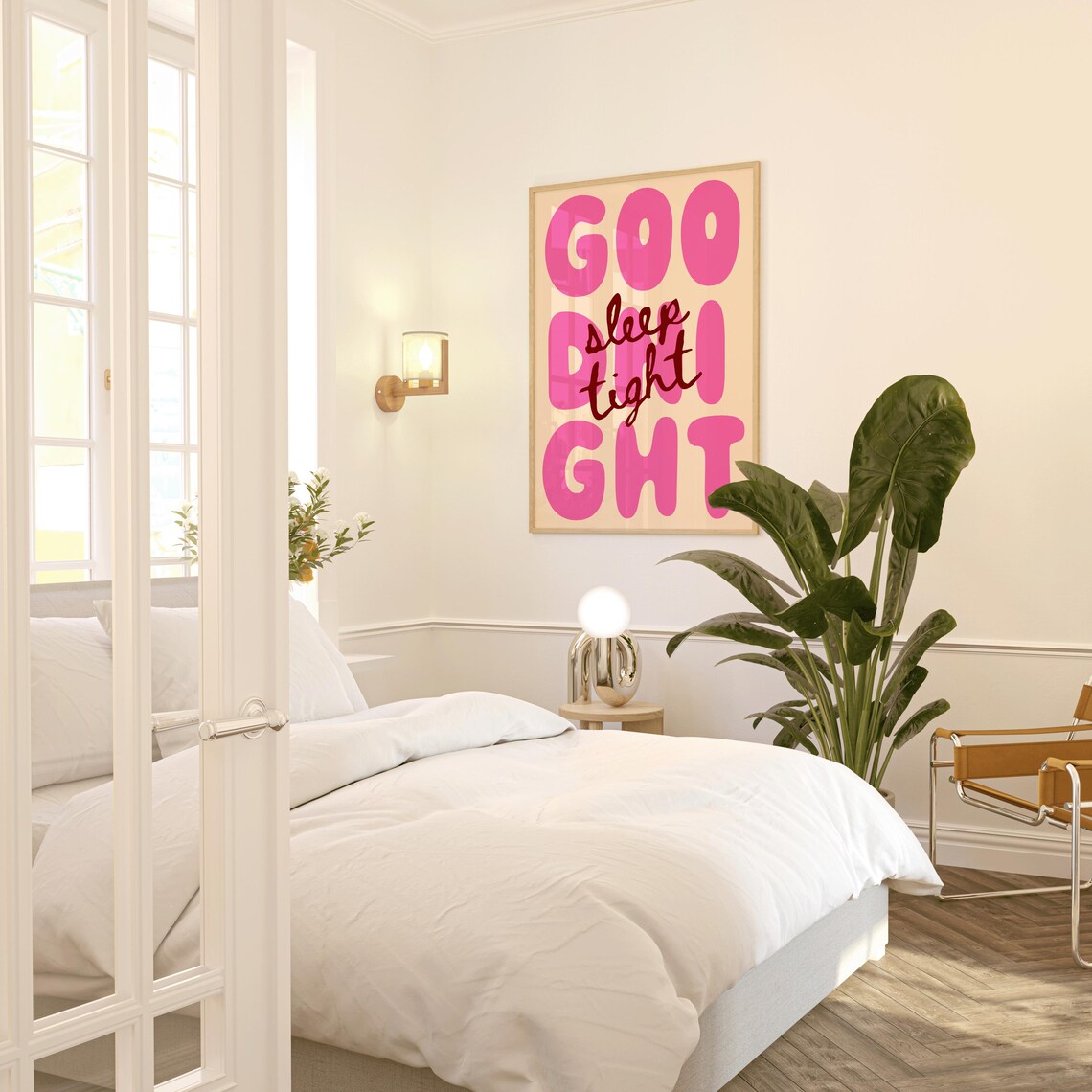 Goodnight Sleep Tight Typography Art Print - Image 6
