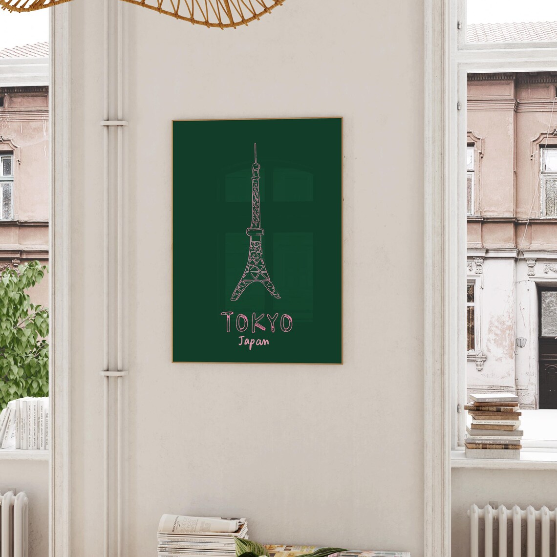 Tokyo Tower Line Art, Japan Travel Poster - Image 2