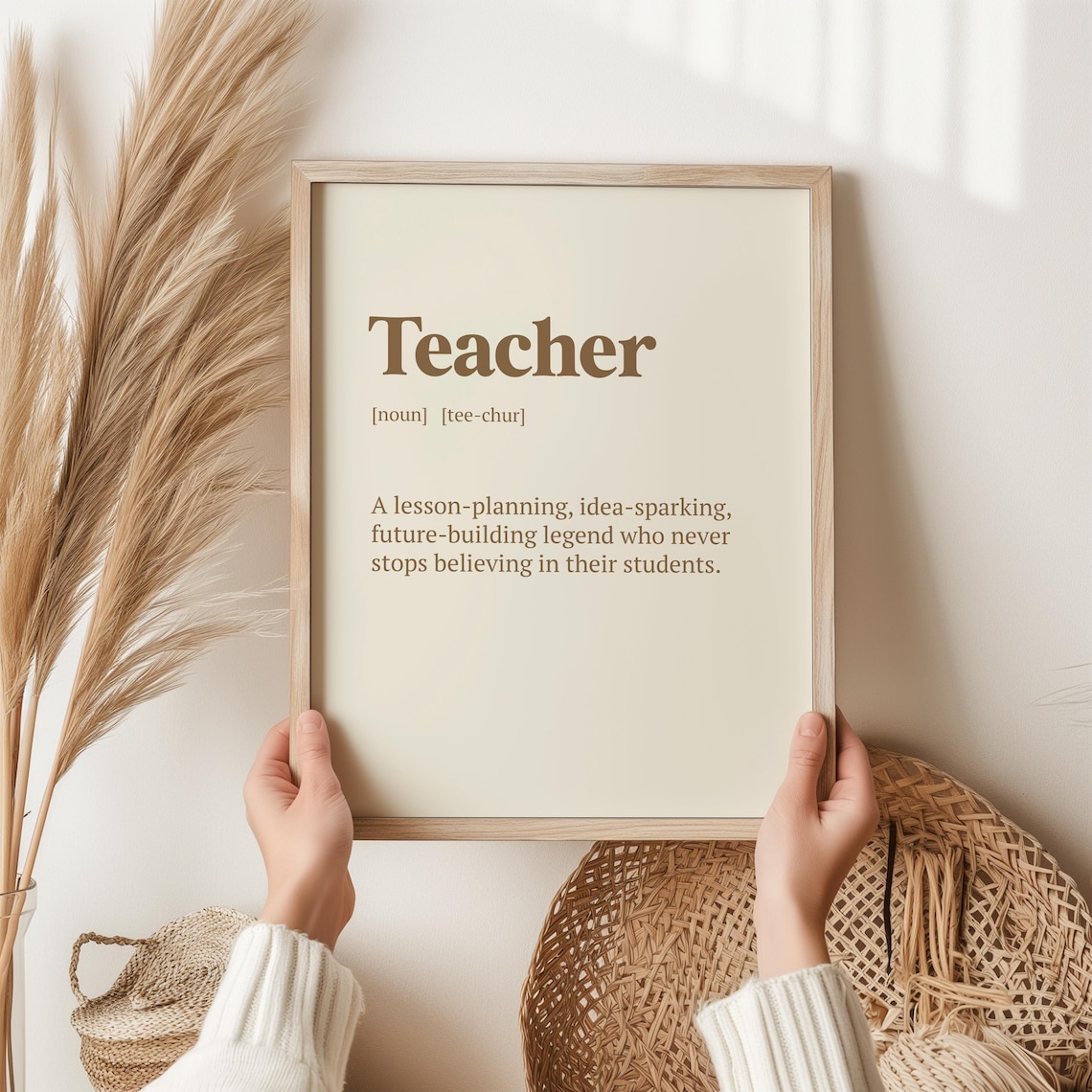 Teacher Definition Future Building Legend Inspirational Classroom Print