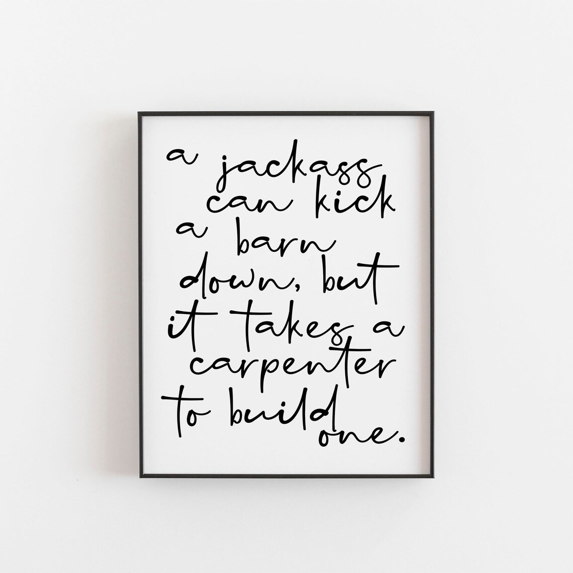 Carpenter Gifts Quote, Christmas Workshop Decor