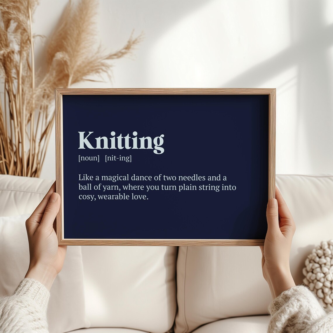 Knitting Definition Art Print, Cozy Craft Room - Image 4