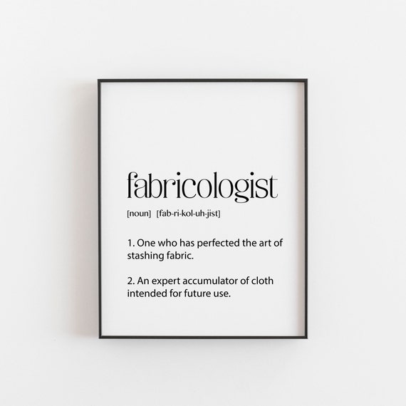 Fabricologist Definition Sewing Gift for Quilters