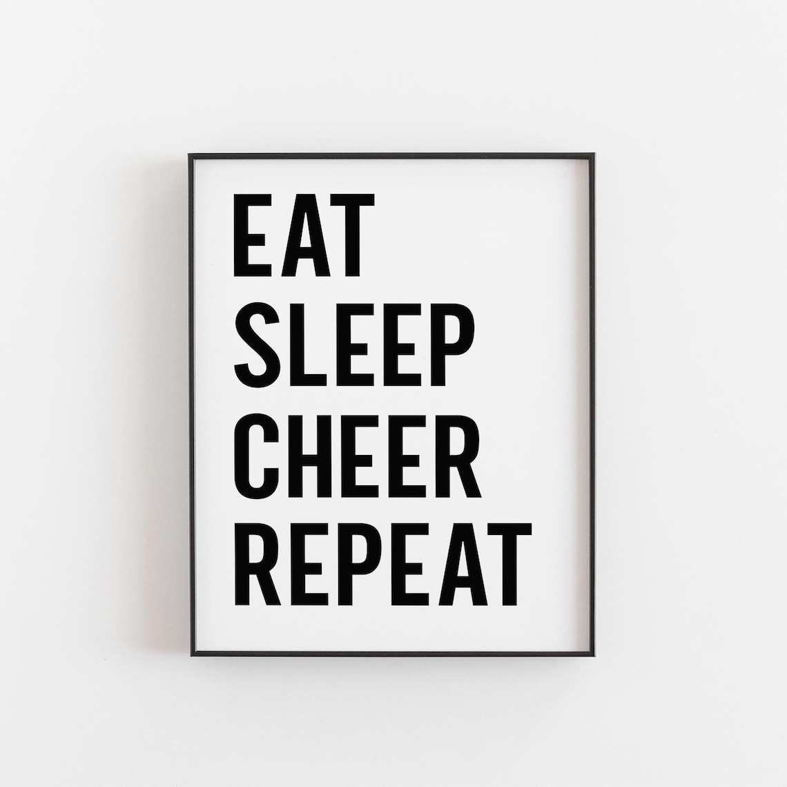 Eat Sleep Cheer Repeat Motivational Cheerleading Poster