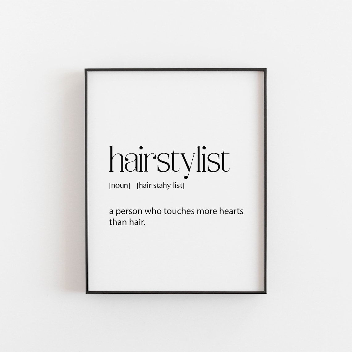 Hairstylist Gift Definition, Salon Decor Art Print