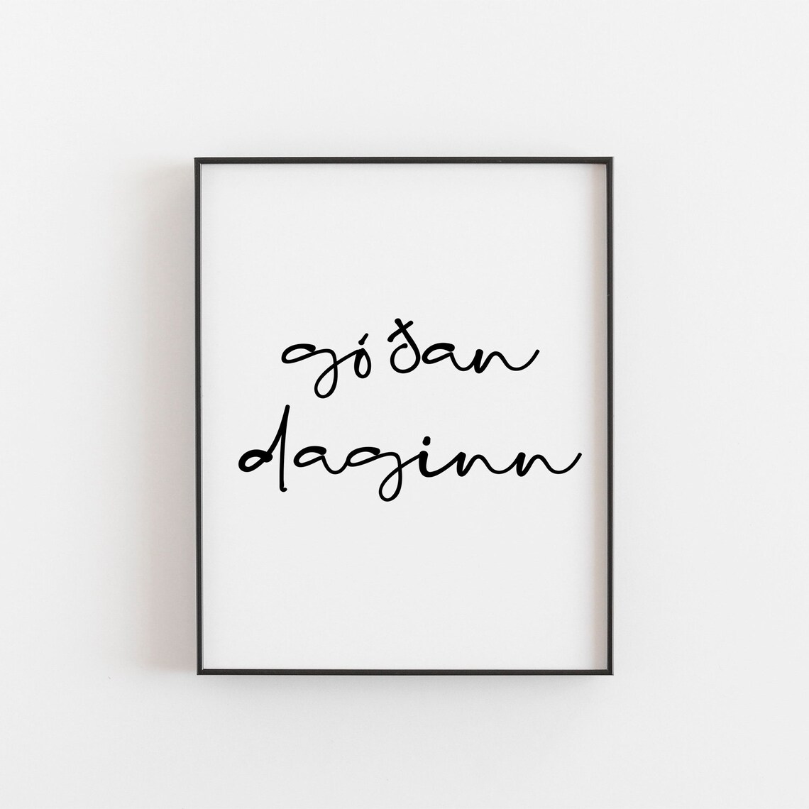 Celandic Greeting Print, Nordic Typography Art