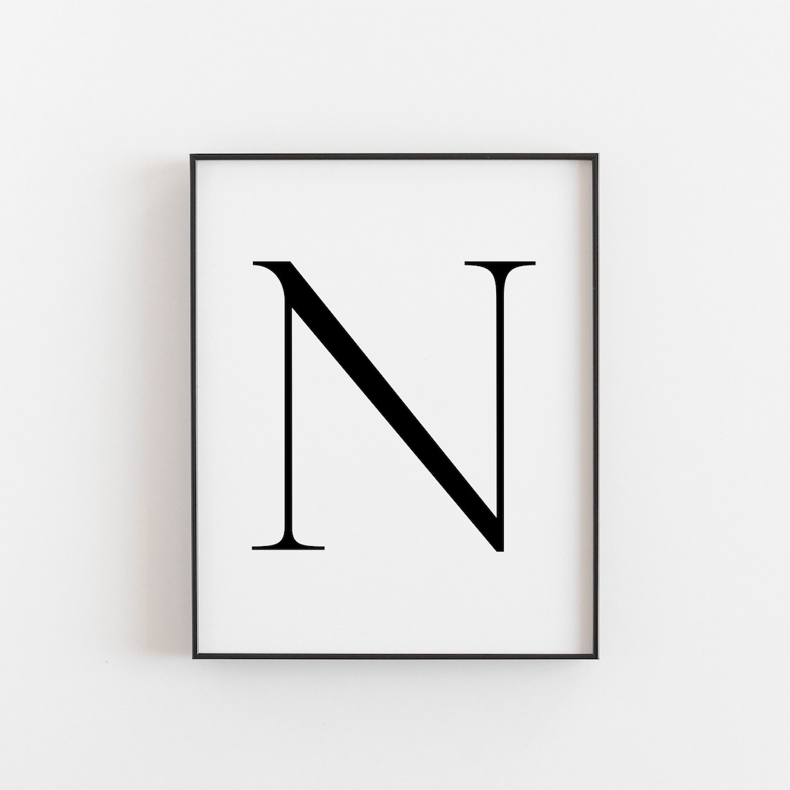 Letter N Alphabet Print, Nursery Wedding Decor