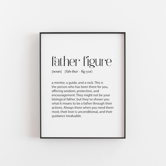 Father Figure Dictionary Definition Gift for Mentor Stepdad Poster