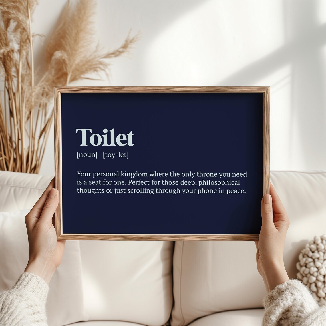 Toilet Definition Sarcastic Toilet Room Art Print - Image 2