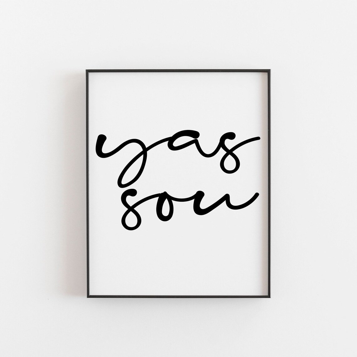 Yassou Print Poster Greek Hello Art Greece Home Decor Room Themed Or Physical