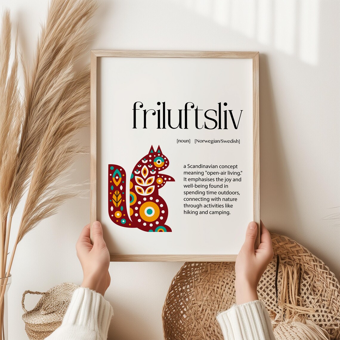 Friluftsliv Nordic Art Print, Scandinavian Style