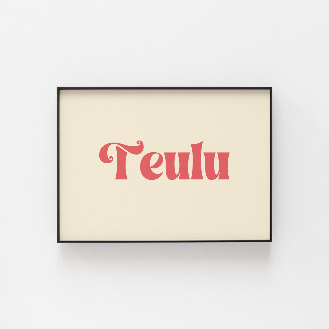 Teulu Print, Welsh-Themed Poster