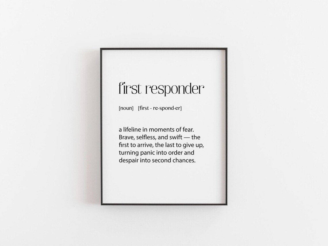 First Responder Appreciation Poster, Thank You Gift