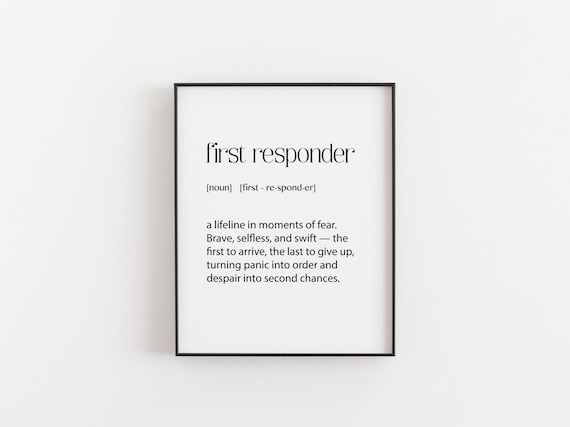 First Responder Appreciation Poster, Thank You Gift