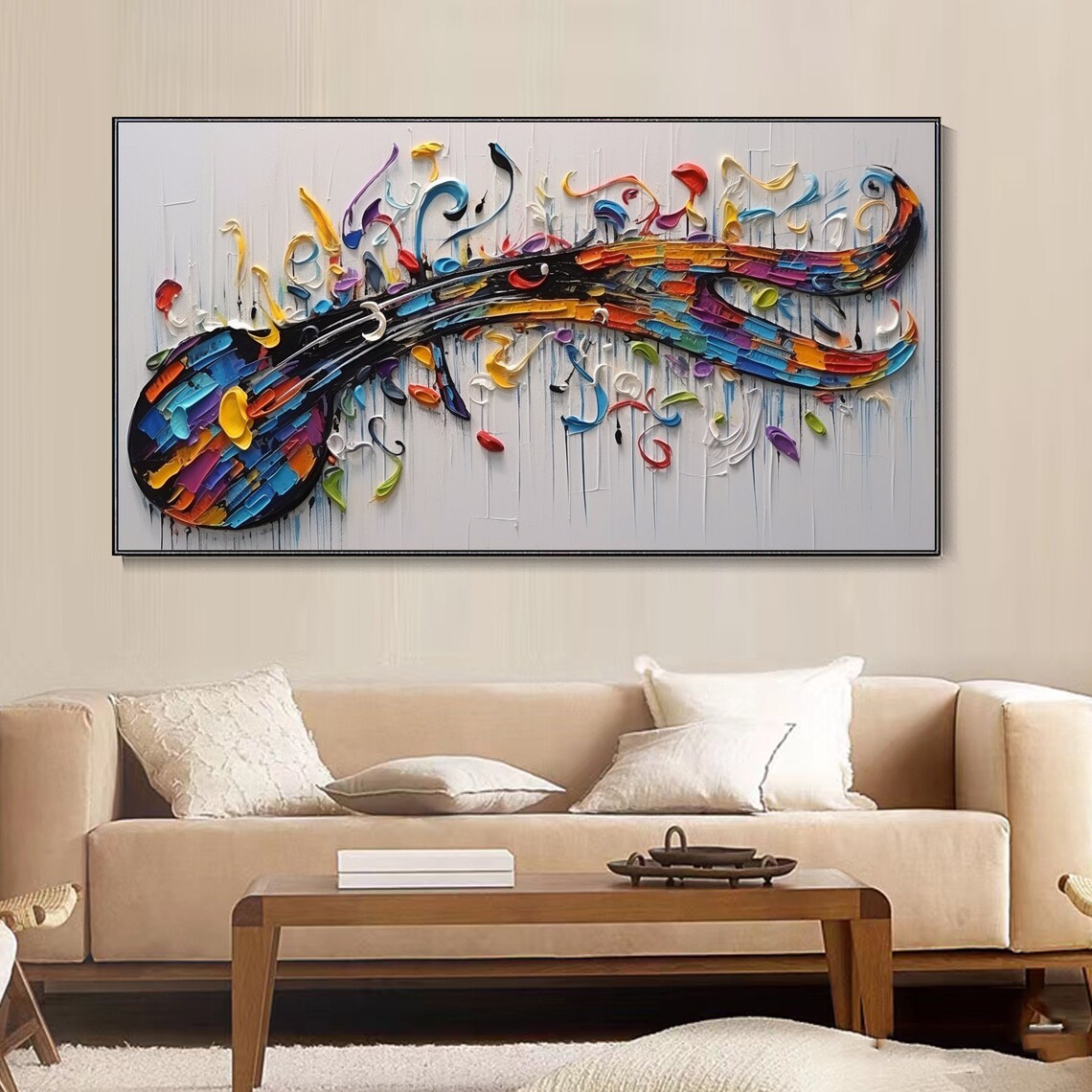 Abstract Sheet Music Note Art Print, Classical Music - Image 2