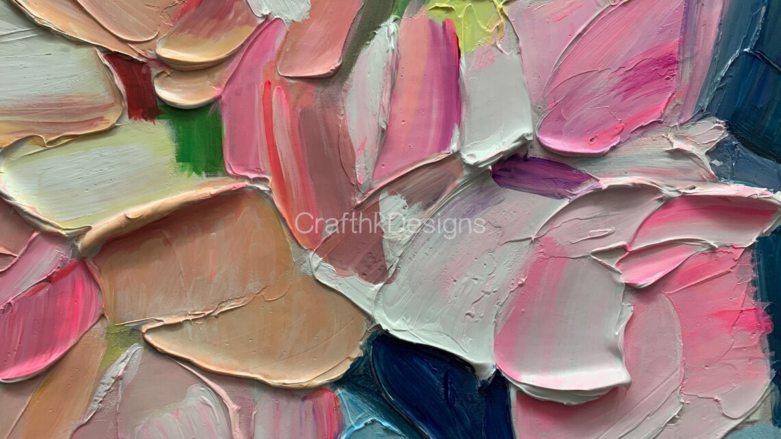 Abstract Floral Oil Painting, Modern Minimalist Art Print - Image 4