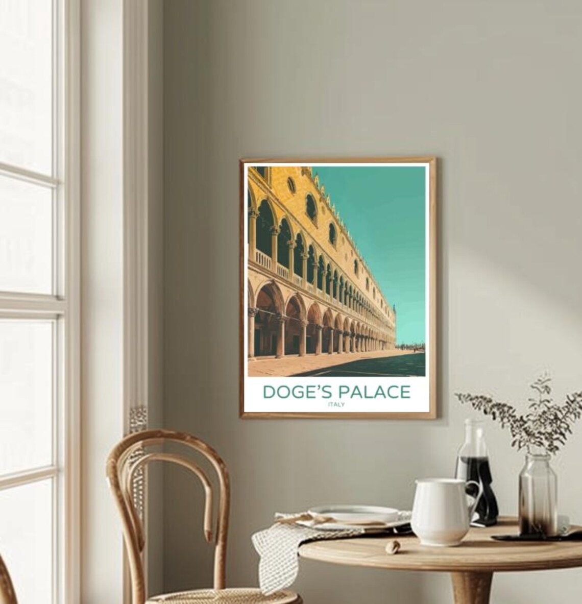 Doge's Palace Venice Italy Gothic Arcade Facade Landmark Poster - Image 2
