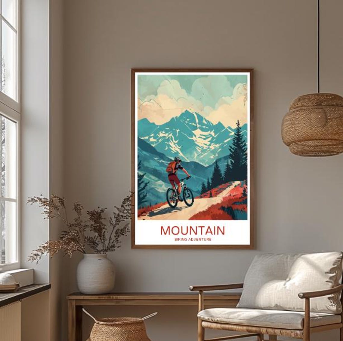 Mountain Biking Adventure Poster Thrilling Wall Art Of Scenic Trails Rugged Landscapes Outdoor Sports Decor Cycling Gift Nature Print - Image 3
