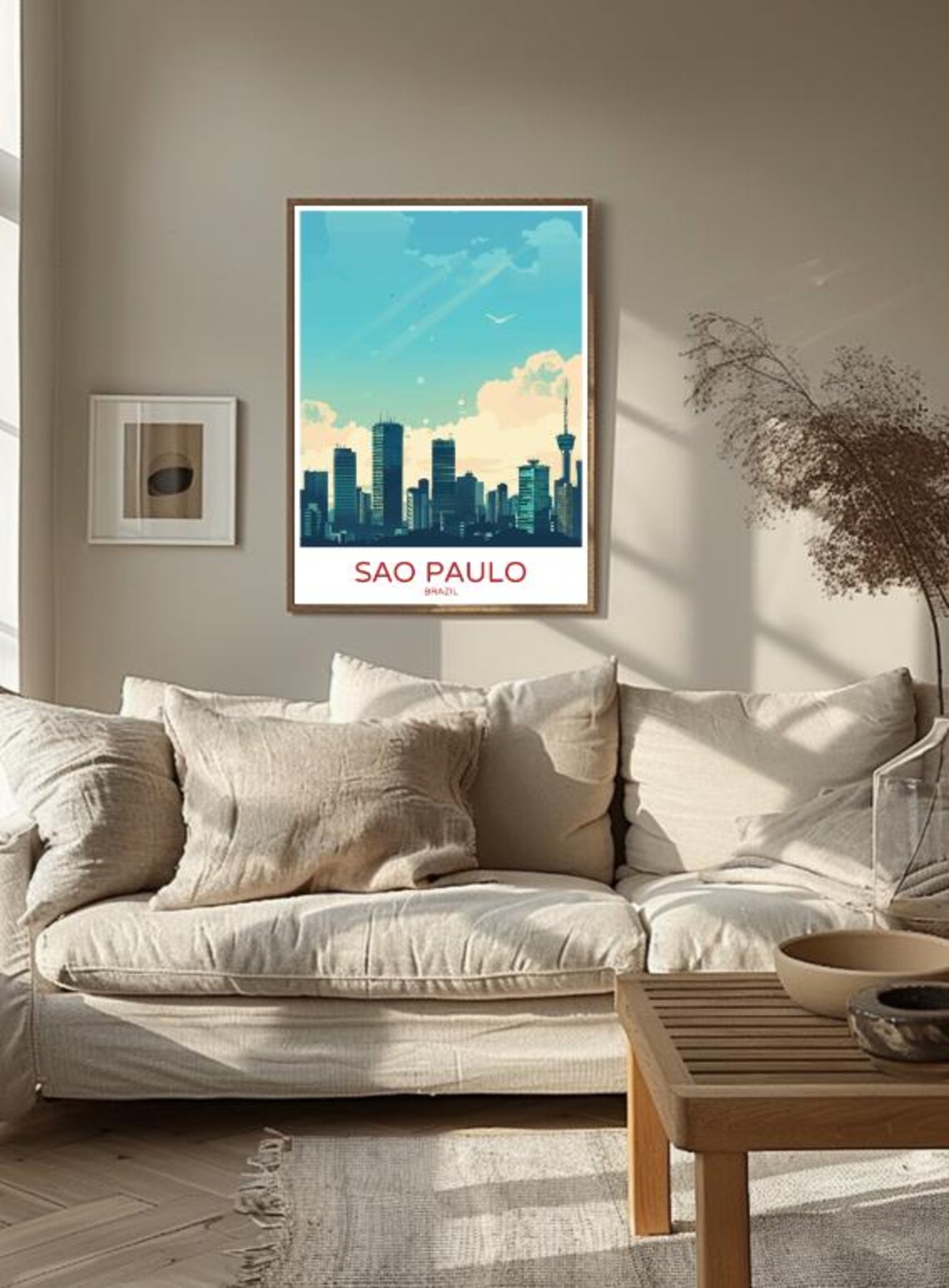 Sao Paulo Brazil Skyline Tower Minimalist Cityscape Travel Poster - Image 2